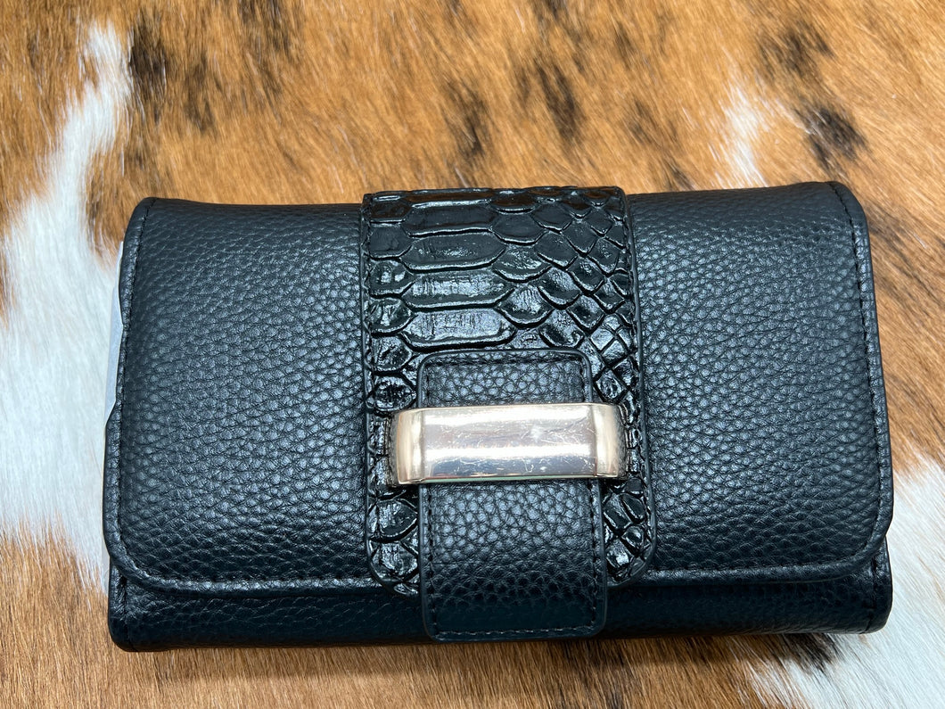 Black ~ Croc ~ Wallet