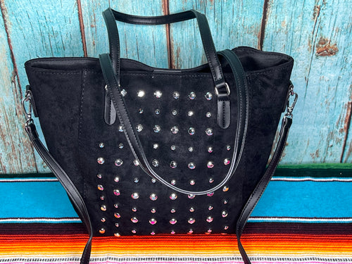 Studded ~ Black ~ Tote ~ Bag