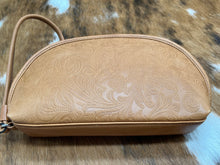 Load image into Gallery viewer, RFID ~ EMBOSSED ~ LEATHER ~ WRISTLET ~ NWT