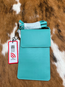 RFID ~ SLIM ~ PHONE ~ LEATHER ~ CROSSBODY ~ BAG