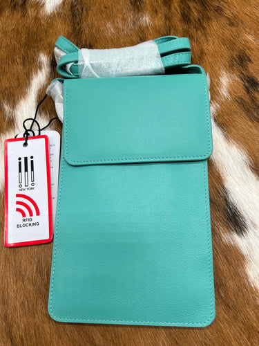 RFID ~ SLIM ~ PHONE ~ LEATHER ~ CROSSBODY ~ BAG