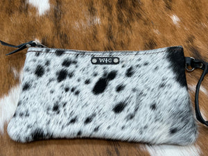 Wild Goose ~ Black/White ~ Hide ~ Wristlet