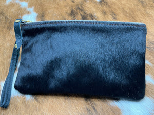 Wild Goose ~ Black ~ Hide ~ Wristlet