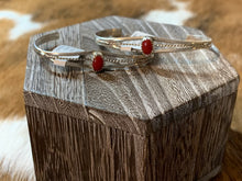 Load image into Gallery viewer, Baby/Toddler ~ Coral ~ Sterling Silver ~ Cuff