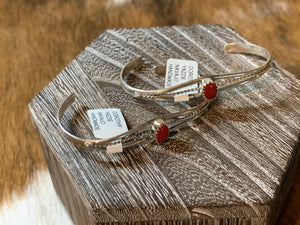 Baby/Toddler ~ Coral ~ Sterling Silver ~ Cuff