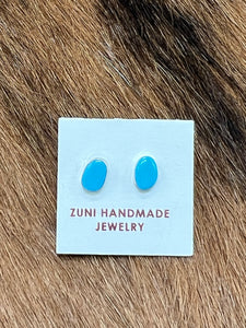 Turquoise ~ Sterling ~ Stud ~ Earrings