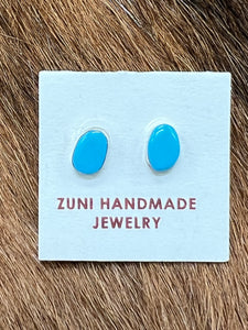 Turquoise ~ Sterling ~ Stud ~ Earrings