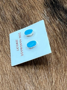 Turquoise ~ Sterling ~ Stud ~ Earrings