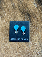 Load image into Gallery viewer, Turquoise ~ Sterling ~ Stud ~ Earrings