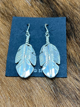 Load image into Gallery viewer, Feather ~ Sterling ~ Dangle ~ Earrings