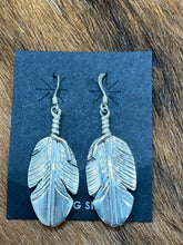 Load image into Gallery viewer, Feather ~ Sterling ~ Dangle ~ Earrings