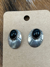 Load image into Gallery viewer, Onyx ~ Sterling ~ Post ~ Earrings