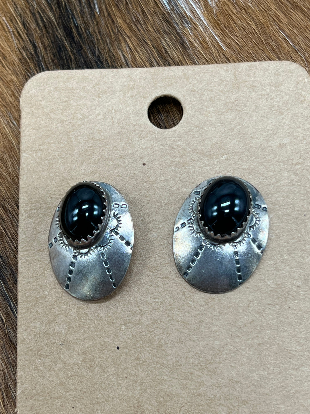 Onyx ~ Sterling ~ Post ~ Earrings