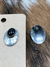 Load image into Gallery viewer, Onyx ~ Sterling ~ Post ~ Earrings