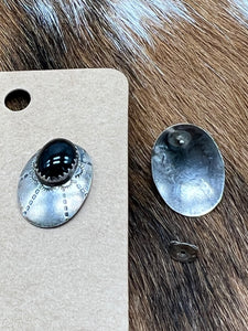 Onyx ~ Sterling ~ Post ~ Earrings