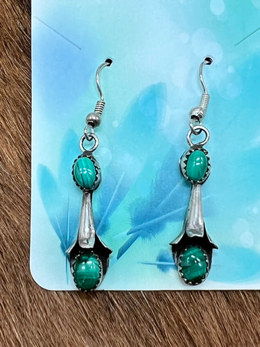 Malachite ~ Sterling ~ Blossom ~ Earrings