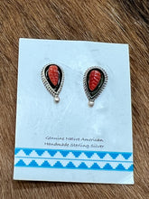 Load image into Gallery viewer, Coral ~ Sterling ~ Stud ~ Earrings