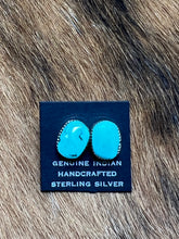 Load image into Gallery viewer, Turquoise ~ Sterling ~ Stud ~ Earrings