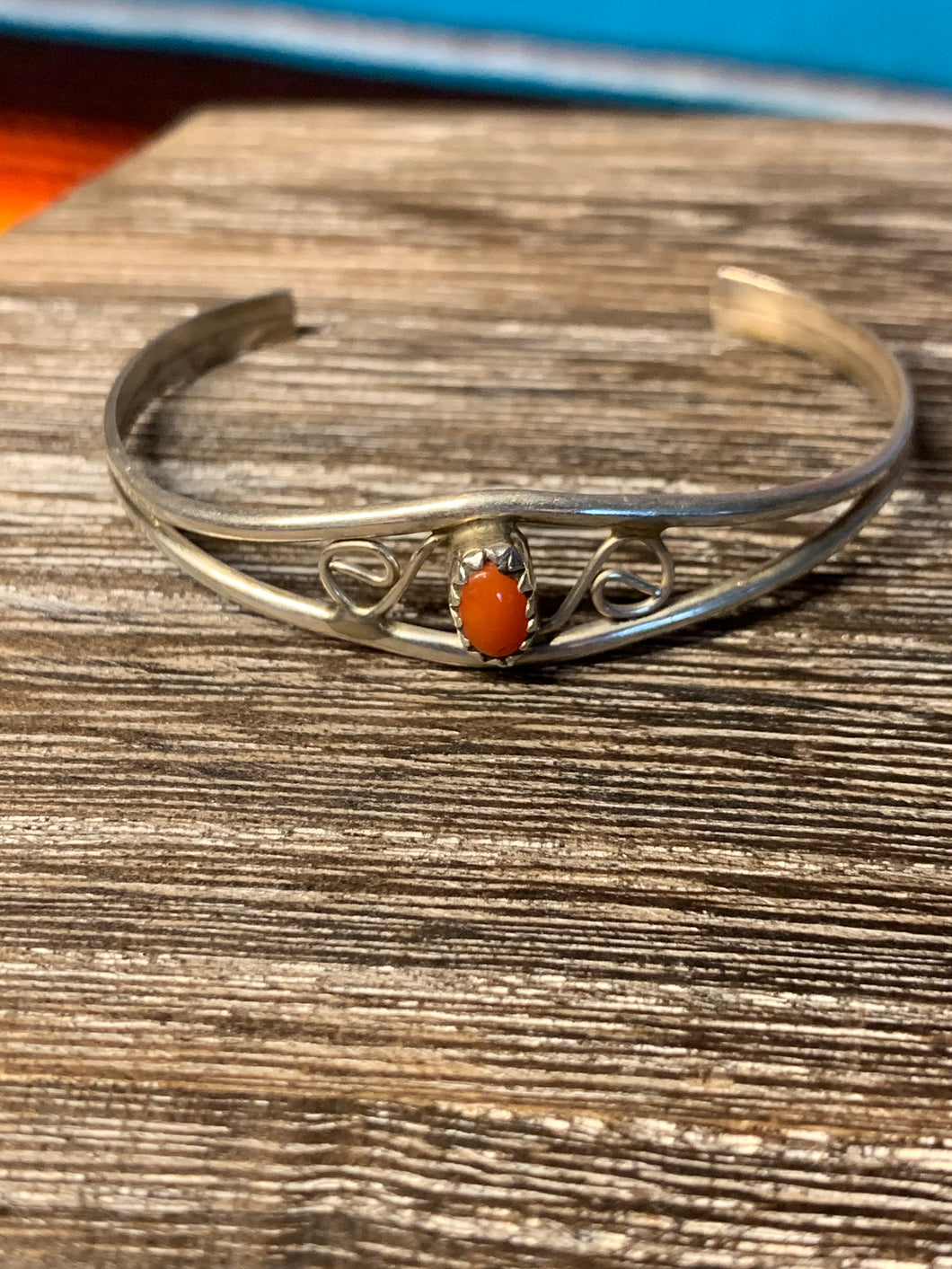 Baby/Toddler ~ Coral ~ Sterling Silver ~ Cuff