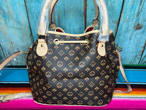 Brown ~ Monogram ~ Inspired ~ Tote