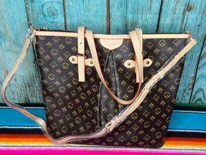 Brown ~ Monogram ~ Inspired ~ Tote