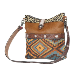 Myra ~ Aztec ~ Leopard ~ Leather ~Bag