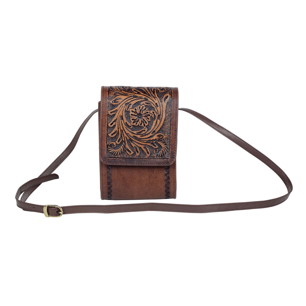 Myra~ Tooled Leather ~ Crossbody ~ Bag