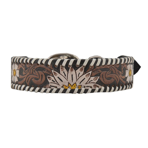 MYRA ~ Tooled ~ Leather ~ Dog ~ Collar