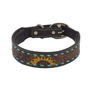 MYRA ~ Tooled ~ Leather ~ Dog ~ Collar